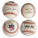 Pete Rose signed 3,000 Hit stamped National League Baseball JSA Authenticated
